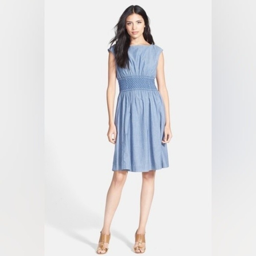 Kate Spade New York Blair Chambray Fit Flare Dress Size 0
